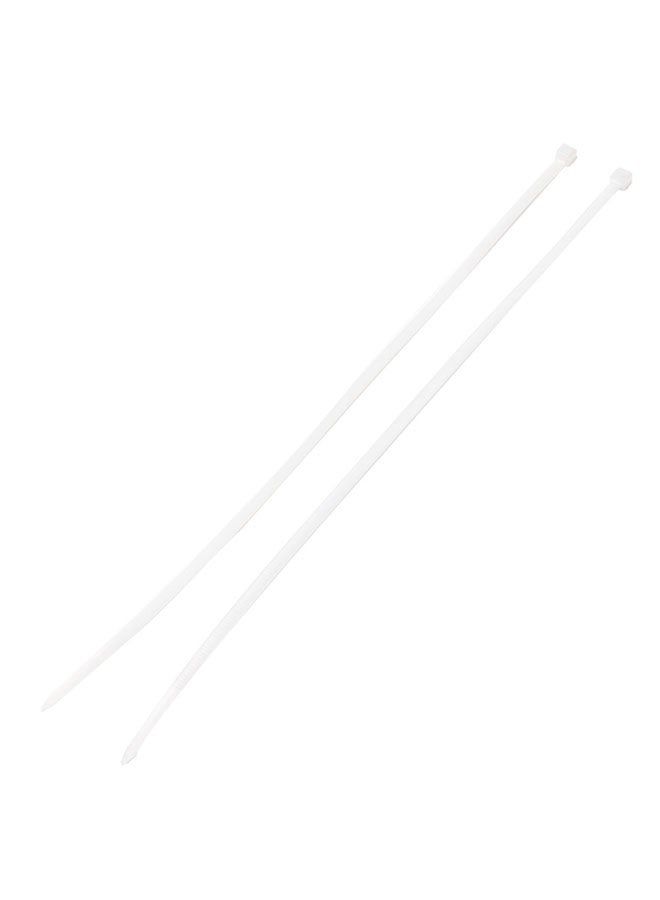 LAWAZIM 14 Inch White Nylon Zip Ties - 100 Piece 5x350mm Multi-Purpose Self-Locking Cable Zip Ties, UV Resistant Flexible Wire Ties for Home, Office, Workshop, Cord Management, Indoor and Outdoor Use - Image 4