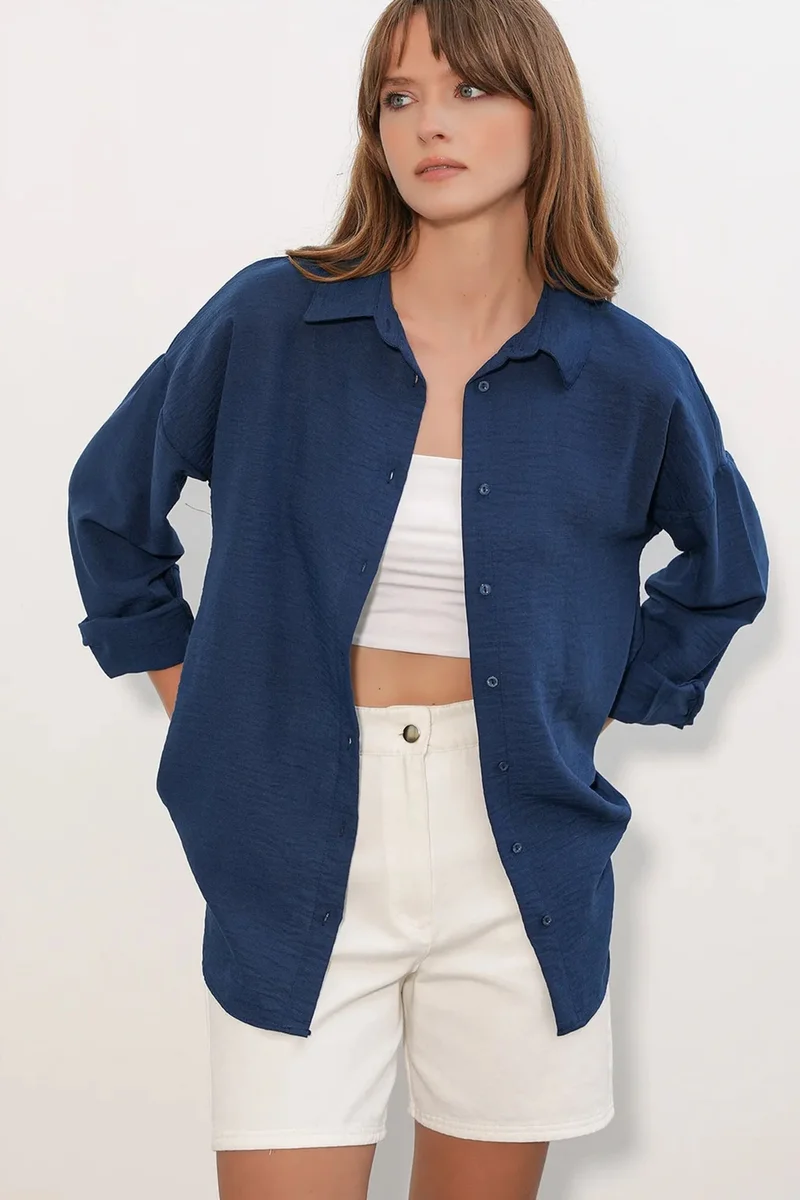 بيغ دارت BDART Embroidered Long Sleeve Shirt with Button Closure