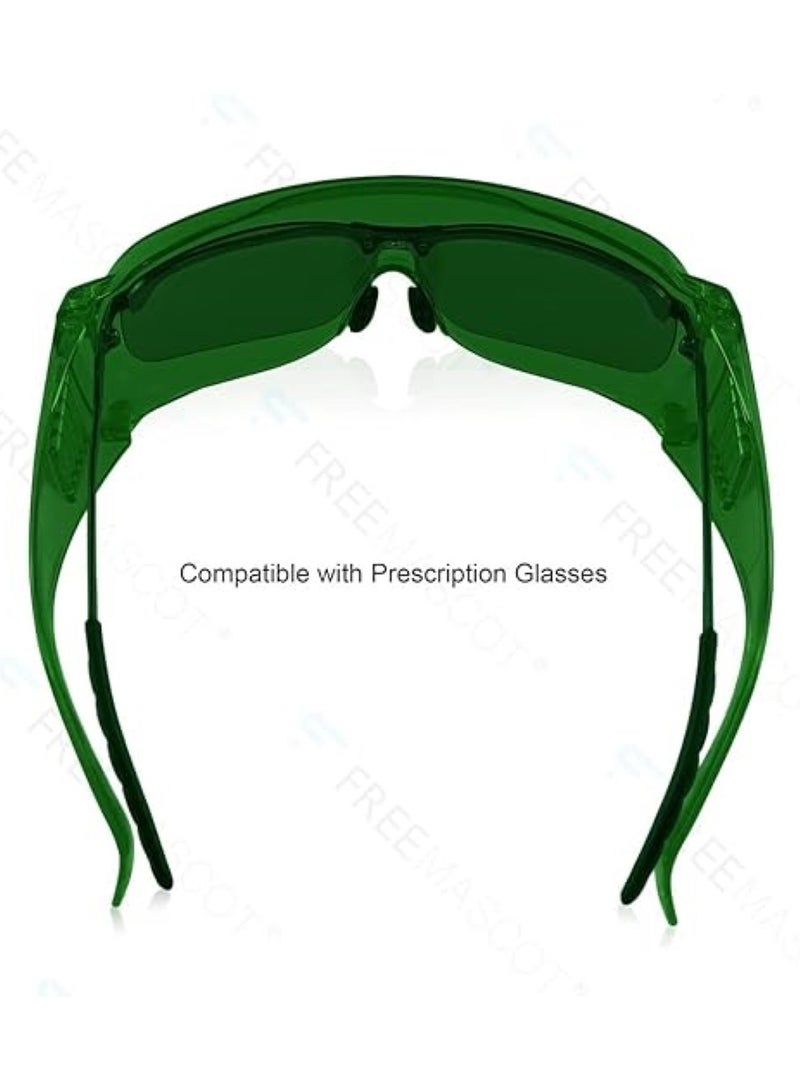Simba IPL 200nm-2000nm Laser Eye Protection Glasses for Tanning, Laser Hair Removal, Red Light Therapy (Green) - Image 3
