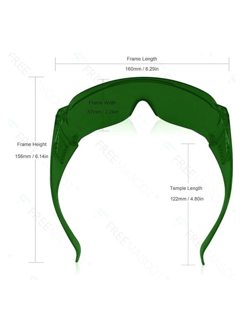 Simba IPL 200nm-2000nm Laser Eye Protection Glasses for Tanning, Laser Hair Removal, Red Light Therapy (Green) - Image 4