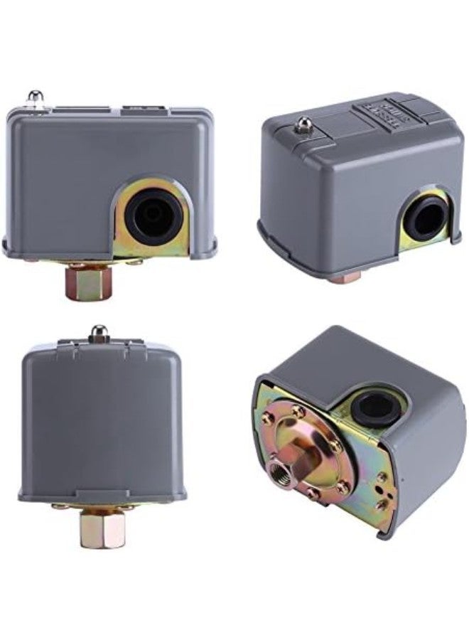 مفتاح التحكم في الضغط، 40-60Psi 110V-230V قابل للتعديل، مفتاح ضغط مزدوج نابض للتحكم في ضغط المياه، مفتاح ضغط مضخة لمضخة المياه، مفتاح ضغط للبئر للاستخدام في المنزل والحديقة  - Image 1