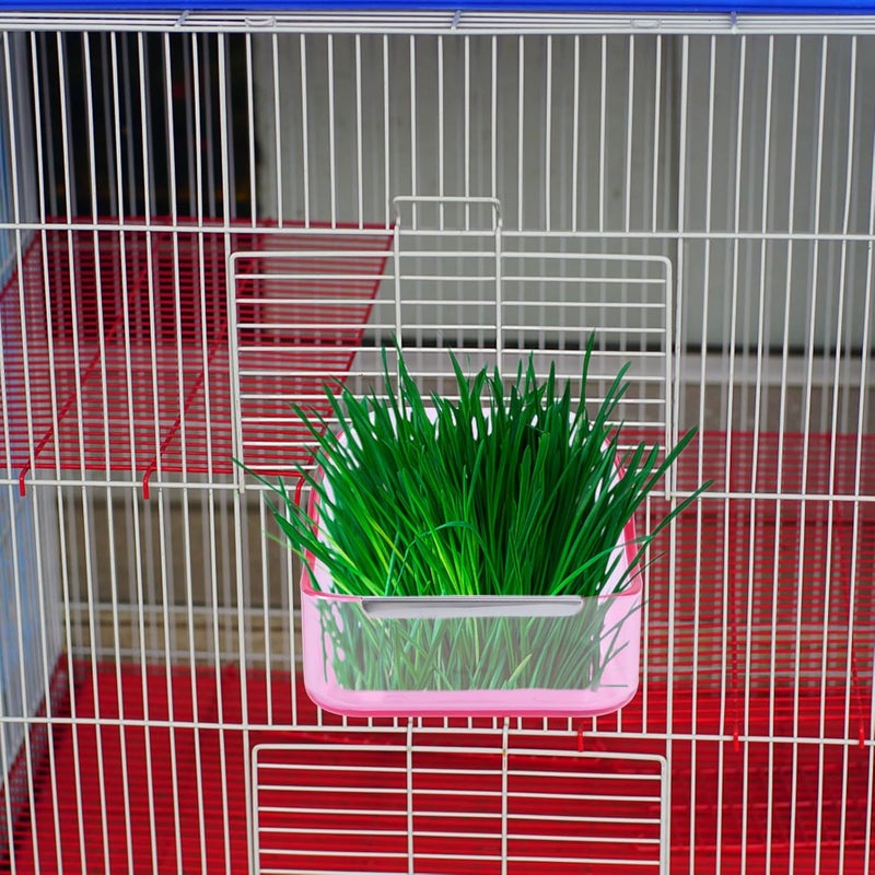 Adjustable Pink Small Animal Feeding Bowl for Rabbit Cage, Water and Food Dish Container, Sturdy Pet Cage Food Basin for Hamsters and Small Pets - Image 4