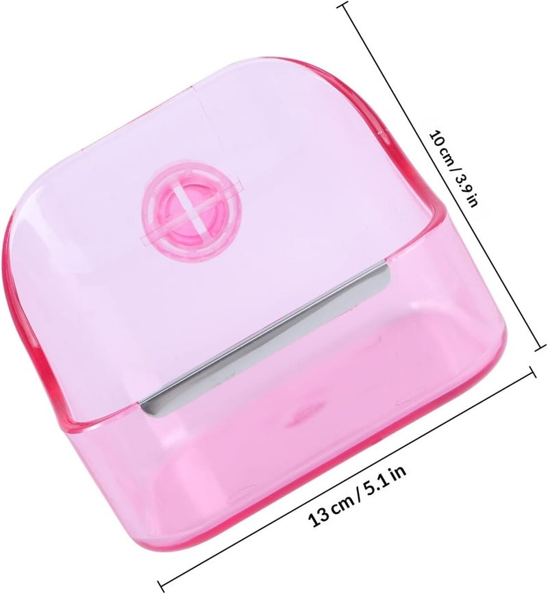 Adjustable Pink Small Animal Feeding Bowl for Rabbit Cage, Water and Food Dish Container, Sturdy Pet Cage Food Basin for Hamsters and Small Pets - Image 2