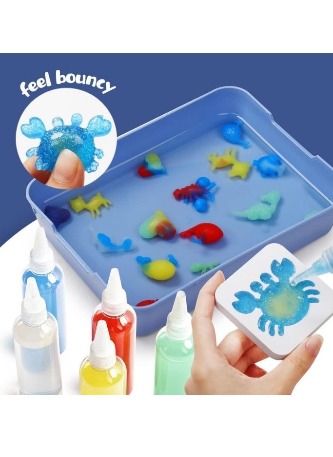 Magic Water Elf Beads Toy Set With Box DIY Maker Kit Jelly Sea Animal Creature Sensory Bin Set Toys For 3+Year Old Boys Girls Party Favors Goodie Bags Fillers Birthday Day Gifts And Prize  - Image 5