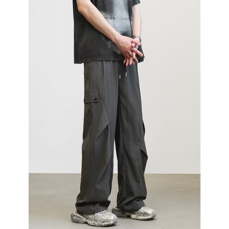 American-Style Quick-Drying Casual Pants Men'S And Women'S Summer Fashion Functional Tooling Parachute Pants Loose Straight All-Match Trendy Pants - Image 3