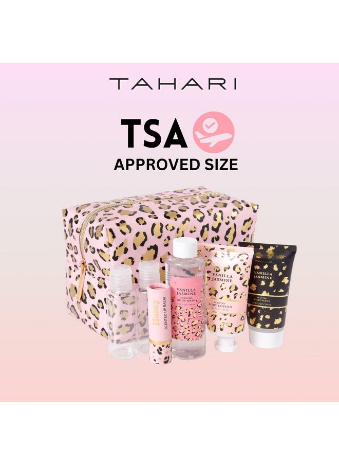 VOTUM Tahari Spa Gift Set For Women Vanilla Jasmine Spa Set Bath Kit For Women Gift Set Includes Body Lotion Body Wash Hand Cream Lotion Gift Set For Women Birthday Gifts For Women(Leopard)  - Image 5