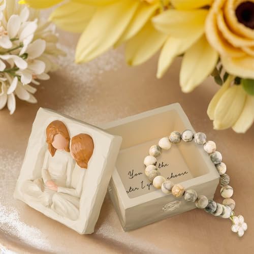 Eremaoy Best Friend Birthday Gifts for Women, Forever Friends, Friendship Gifts for Women, Valentines Gift for Sister, Sculpted Hand-Painted Jewelry Keepsake Box - Image 4