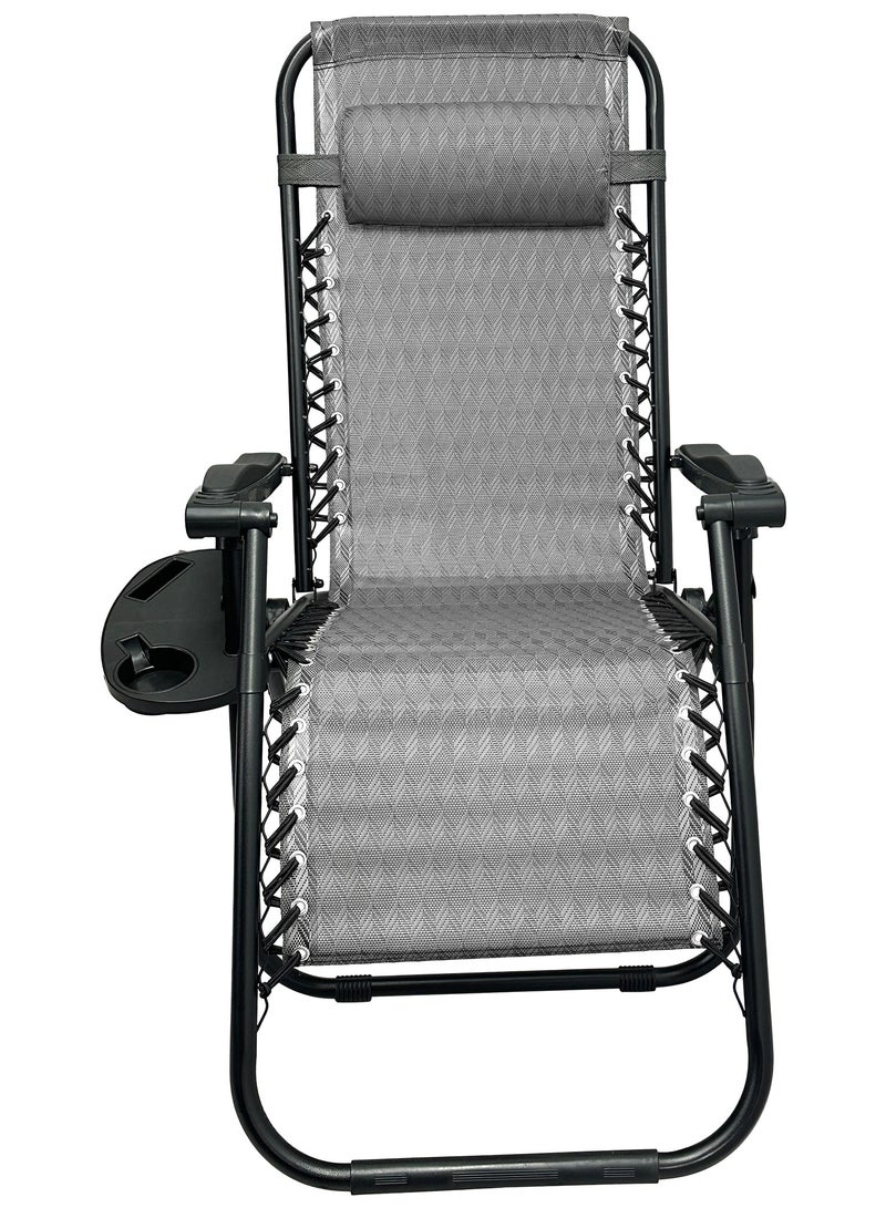 RENOVO Patio Chaise Lounges Chair gravity chair with adjustable backrest and footrest Sunlounger for Poolside Backyard and Beach - Image 3