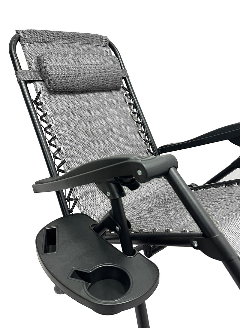 RENOVO Patio Chaise Lounges Chair gravity chair with adjustable backrest and footrest Sunlounger for Poolside Backyard and Beach - Image 5