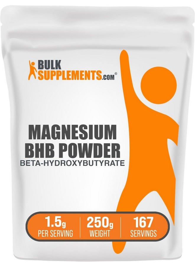 بالك سابلمنتس مسحوق المغنيسيوم BHB من BulkSupplements.com - أملاح BHB، مسحوق بيتا هيدروكسي بيوتيرات - مكمل BHB، مكمل إلكتروليت - خالٍ من الجلوتين، 1500 مجم لكل وجبة، 250 جم (8.8 أونصة) (عبوة من قطعة واحدة) 