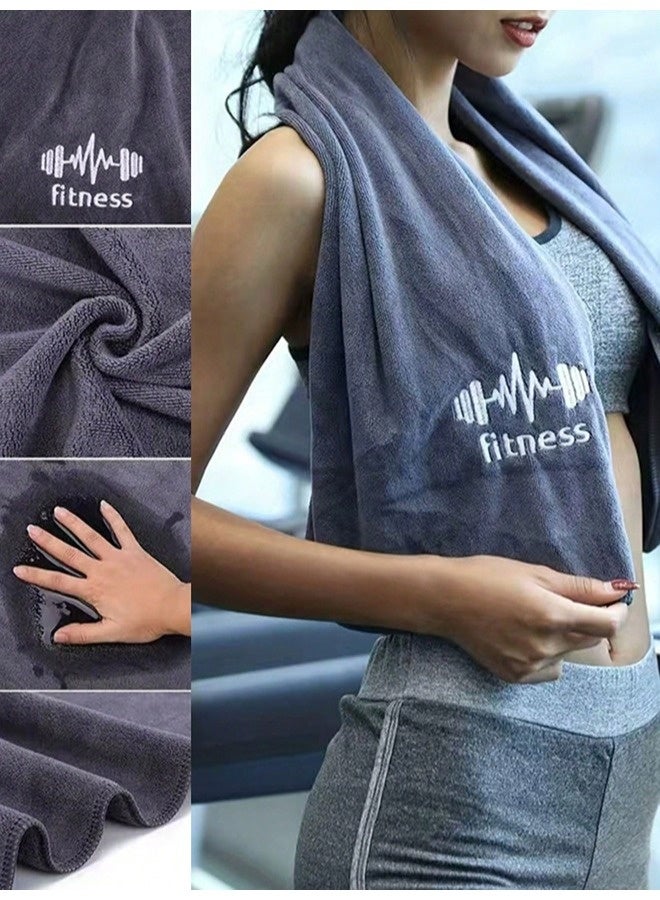 شيبشيب منشفة رياضية من الألياف الدقيقة بحجم أكبر، ناعمة للغاية للتمارين الرياضية واللياقة البدنية والرياضة والتدريبات، مناشف سريعة الجفاف بحجم 40 سم × 95 سم - Image 5