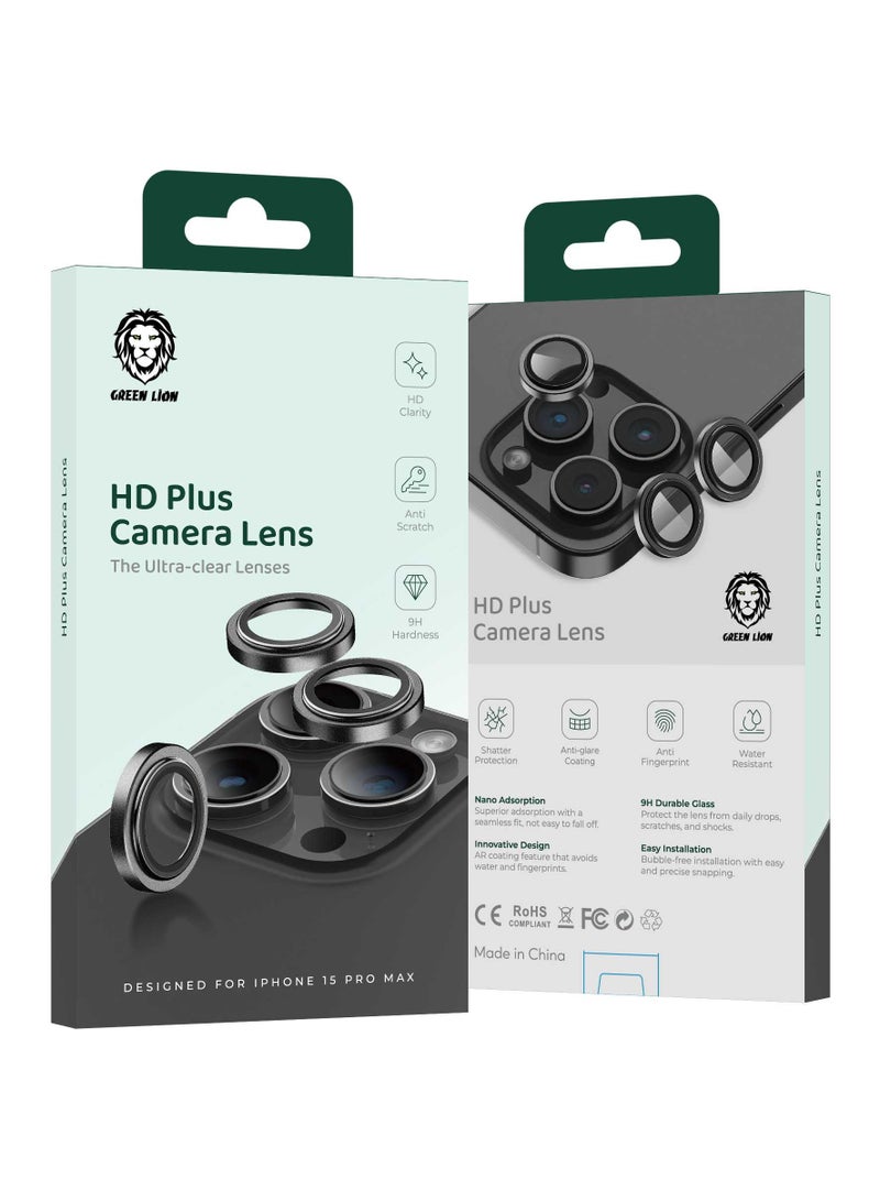 GREEN LION HD Plus Camera Lens for iPhone 15 Pro / iPhone 15 Pro Max / Ultra-Clear Lenses / High Transparency /Anti Scratch Camera Lens Protector - Blue  - Image 3