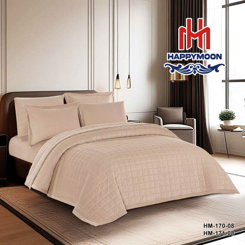 HAPPYMOON طقم لحاف مخملي - 6 قطع ، حجم كينج ، يناسب 250 × 230 سم سرير مزدوج | ناعم ودافئ ومريح - Image 1