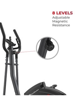 Yalla HomeGym Homegym Elliptical Cross Trainer Machine With 8 Level Magnetic Resistance Cardio Workout Exercise Bike  - Image 2