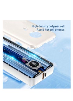 Bonita 20000mAh: High-Capacity Portable Powerbank Charger with LED Display & USB-C Input - 100W fast charging External Battery Pack for iPhone, Samsung, iPad & More - white  - Image 4
