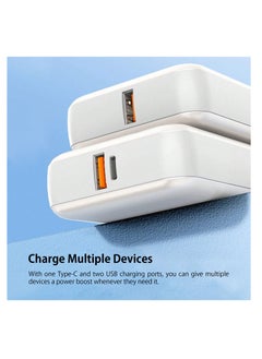 Bonita 20000mAh: High-Capacity Portable Powerbank Charger with LED Display & USB-C Input - 100W fast charging External Battery Pack for iPhone, Samsung, iPad & More - white  - Image 3