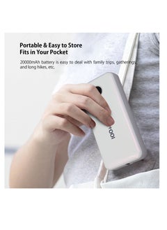 Bonita 20000mAh: High-Capacity Portable Powerbank Charger with LED Display & USB-C Input - 100W fast charging External Battery Pack for iPhone, Samsung, iPad & More - white  - Image 5