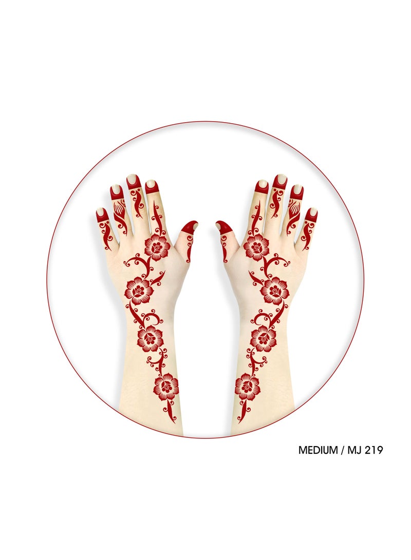 MAJARAT HENNA DESIGN STICKER FOR ADULTS /  MEDIUM- MJ 219 - Image 2