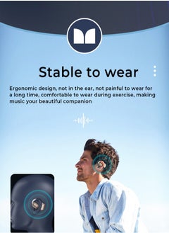 Monster Open Wireless Earphones, Comfortable And Lightweight Low Latency Headset, Waterproof Noise Reduction Bluetooth Headphones For Running Gym Workouts Walking, (Black)  - Image 3