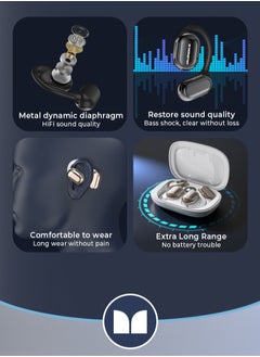 Monster Open Wireless Earphones, Comfortable And Lightweight Low Latency Headset, Waterproof Noise Reduction Bluetooth Headphones For Running Gym Workouts Walking, (Black)  - Image 4