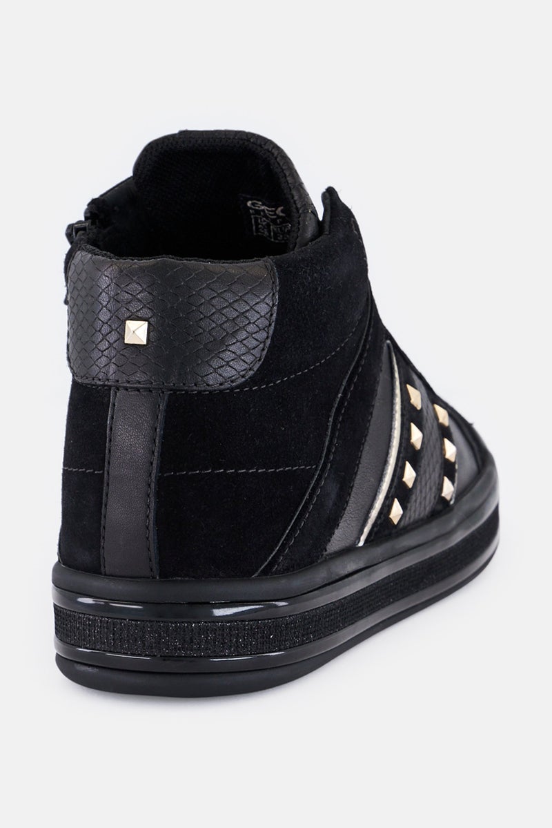 GEOX Women D Leelu B Lace Up Shoes, Black - Image 3