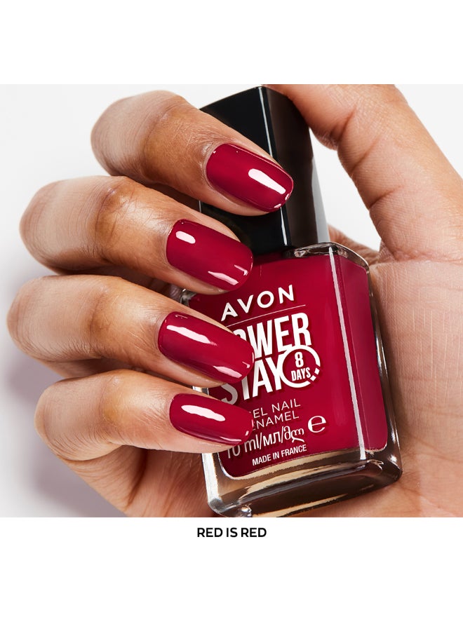 AVON Power Stay Gel Nail Enamel - Red Is Red 10ml - Image 2