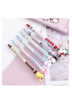 Excefore Anime Cartoon Gel Pen, Kitty Ballpoint Writing Pen, Press Retractable Ballpoint Pen, 6 Pcs Black 0.5mm Gel Pen, for Student School Supplies  - Image 3