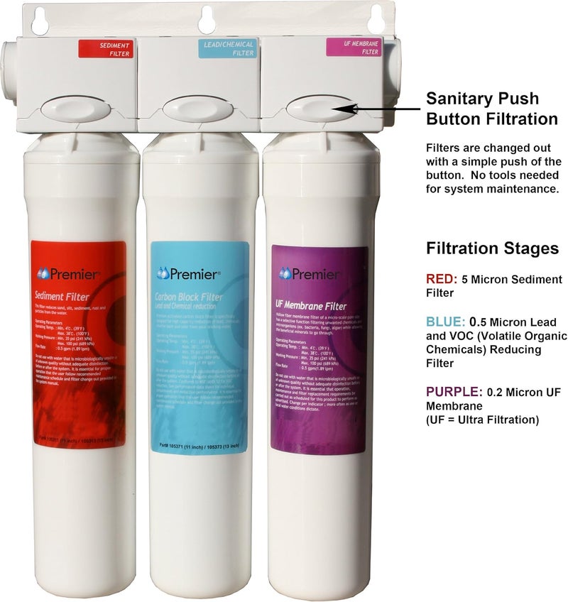 Watts Premier WP531130 Pure UF-3 Three-Stage Water Filtration System with Brushed Nickel Faucet - Image 2