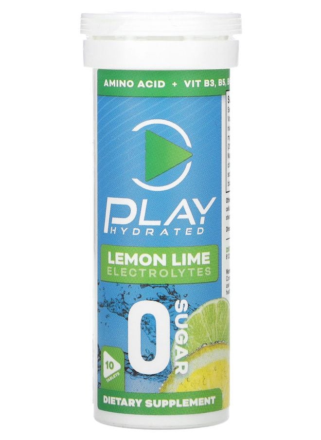 Play Hydrated Electrolytes Lemon Lime 10 Tablets 