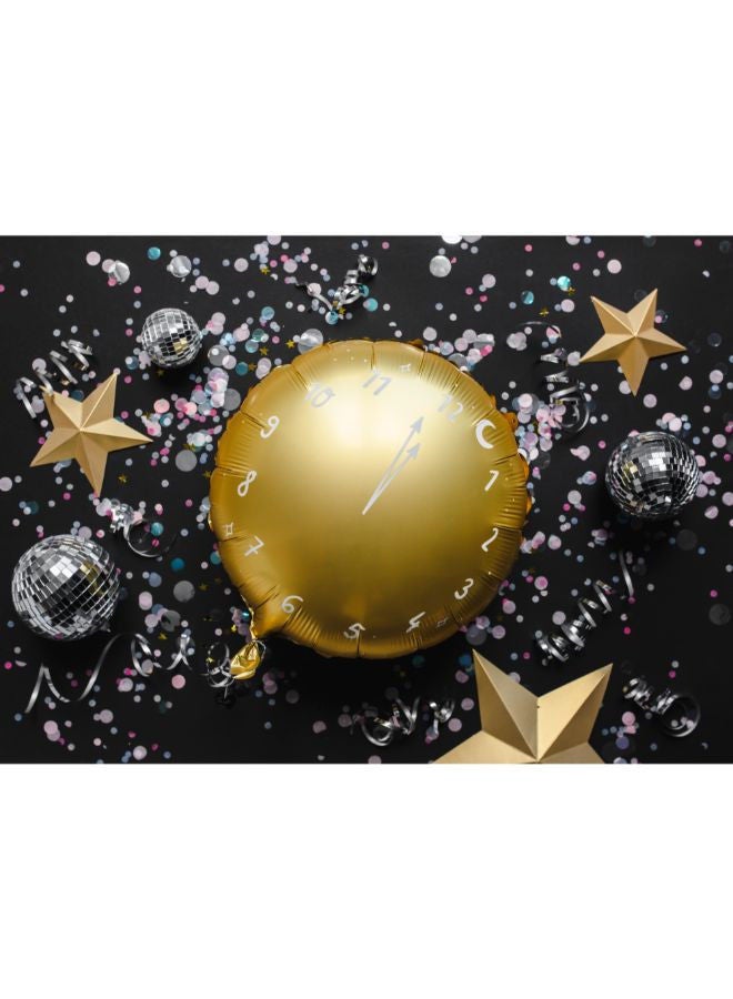 PartyDeco Foil balloon Clock, 45 cm, gold - Image 2