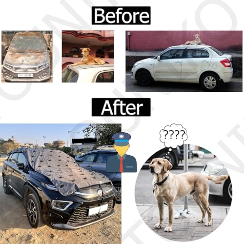 Autouniko Complete Protection Spike Car Cover for Universal Size Protection from Street Dogs,Monkeys & Pets, Also Compatible with All Hatchback,Sedan,SUVs 16.5 Feet - Image 4