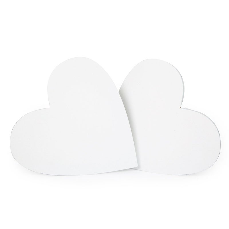Transon 12inch Artist Heart Canvas Primed Stretched Canvas Ready for Painting Pack of 2 - Image 1