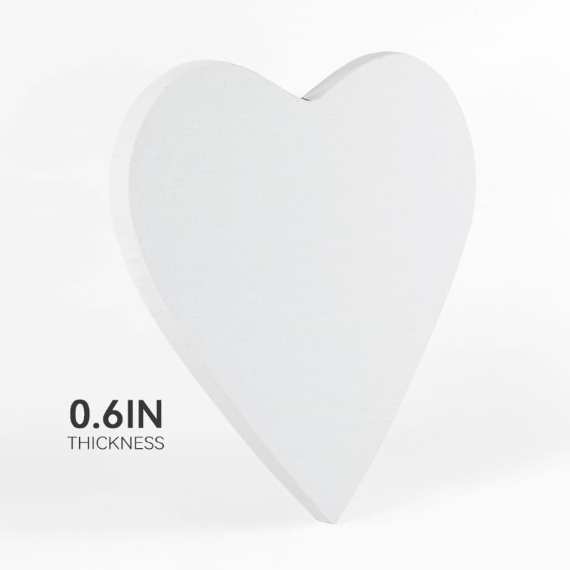 Transon 12inch Artist Heart Canvas Primed Stretched Canvas Ready for Painting Pack of 2 - Image 3