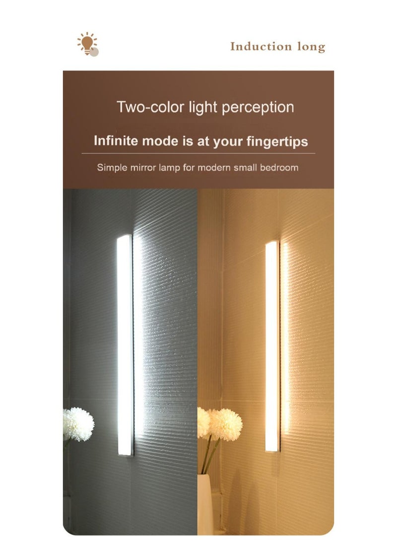 Multifunctional Induction Long Style Light Bar - 30CM Warm Light, Motion Sensing, Adjustable Brightness & Color Temperature, USB Rechargeable, Ideal for Home & Dorm Use
