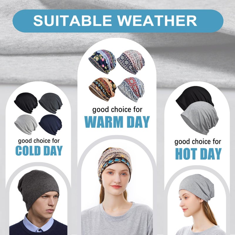 ELLEWIN Slouchy Beanie Hip-Hop Soft Lightweight Running Boho Thin Beanie Adult Skull Hats Cap for Men Women - Image 2