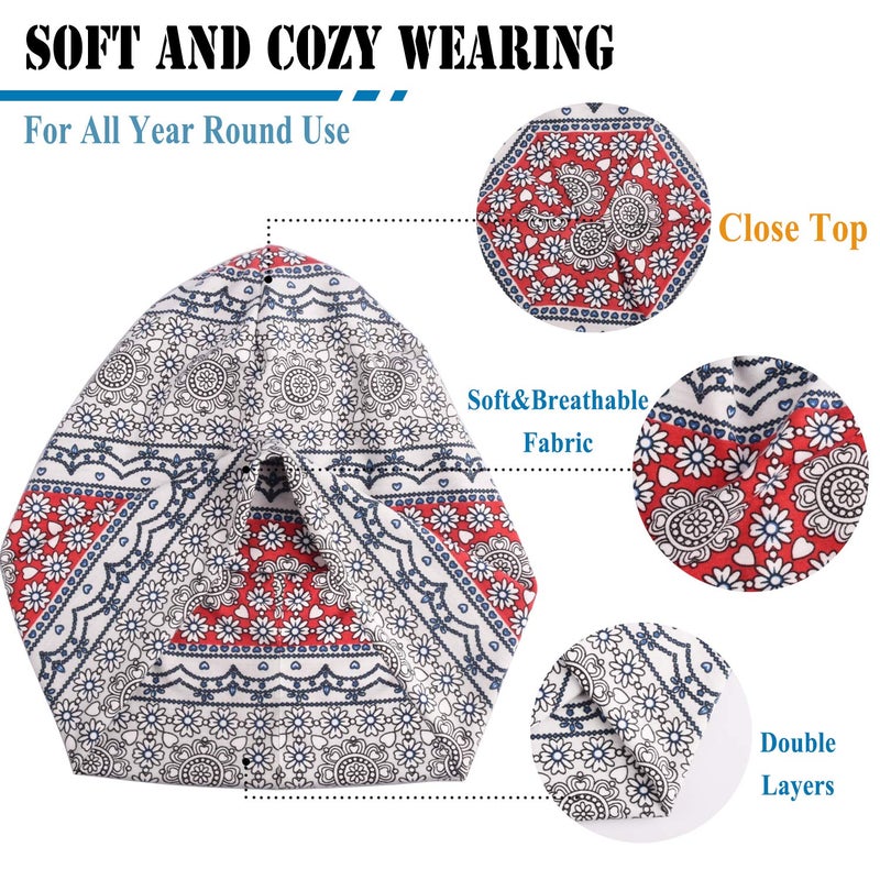 ELLEWIN Slouchy Beanie Hip-Hop Soft Lightweight Running Boho Thin Beanie Adult Skull Hats Cap for Men Women - Image 4
