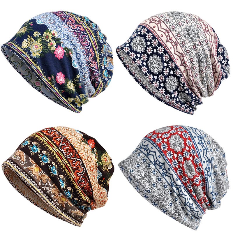 ELLEWIN Slouchy Beanie Hip-Hop Soft Lightweight Running Boho Thin Beanie Adult Skull Hats Cap for Men Women - Image 1