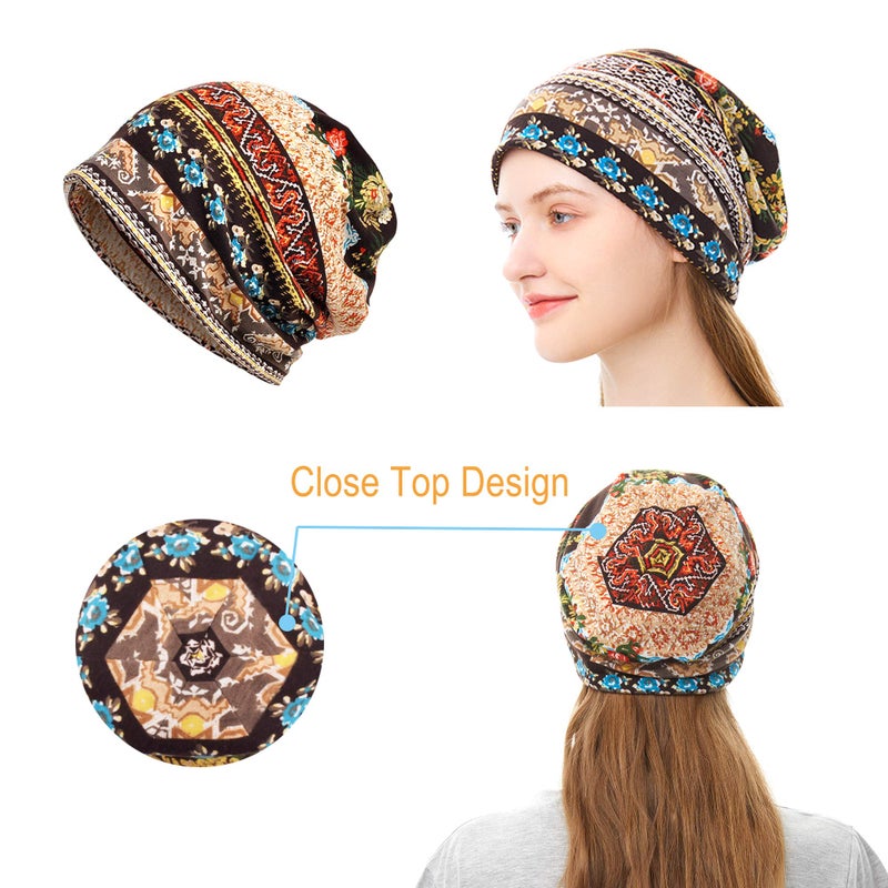 ELLEWIN Slouchy Beanie Hip-Hop Soft Lightweight Running Boho Thin Beanie Adult Skull Hats Cap for Men Women - Image 3