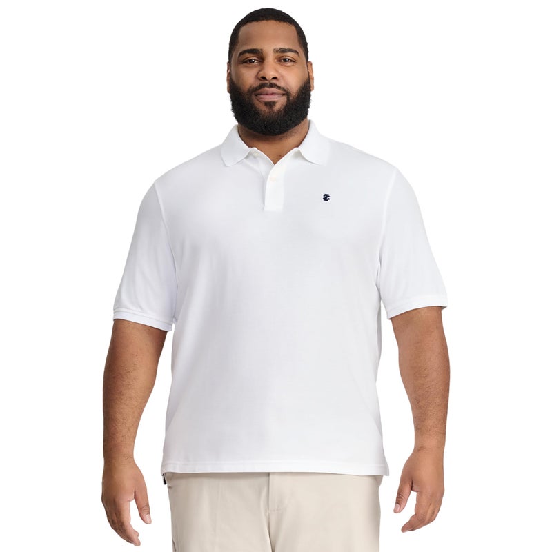 IZOD Men’s Big-and-Tall Advantage Performance Short-Sleeve Solid Polo Shirt, Bright White, 3X-Large - Image 3