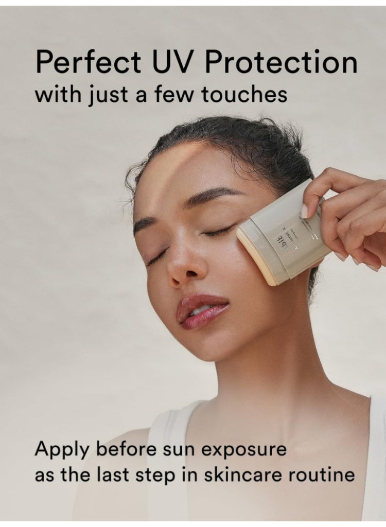 ابيب عبوة واقي الشمس Abib Airy Sunstick Smoothing Bar SPF50 – حماية غير لاصقة بلمسة نهائية مطفأة للوجه والجسم، سُنستيك كوري طويل الأمد - Image 4