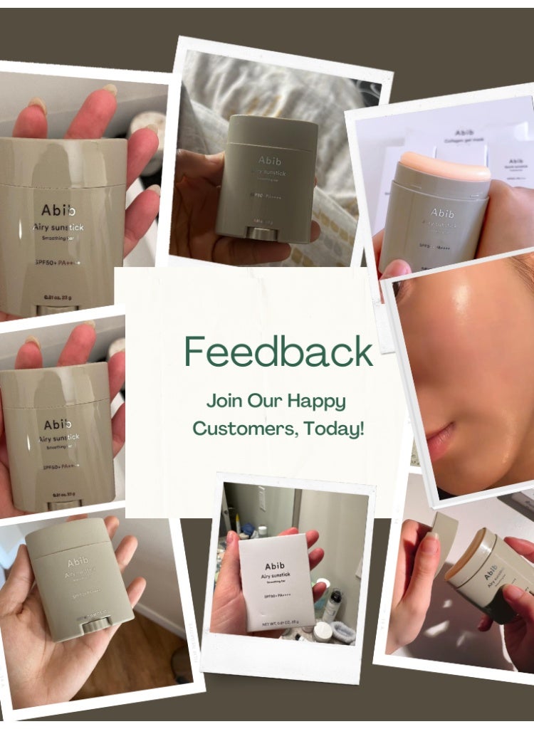 ابيب عبوة واقي الشمس Abib Airy Sunstick Smoothing Bar SPF50 – حماية غير لاصقة بلمسة نهائية مطفأة للوجه والجسم، سُنستيك كوري طويل الأمد - Image 2