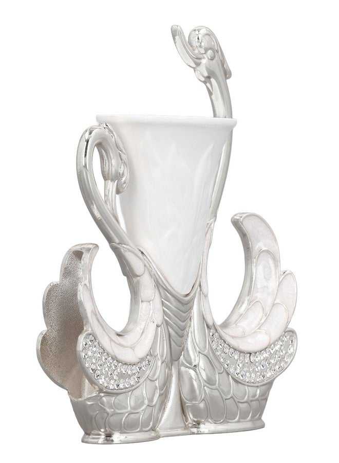 Fockety Coffee Dessert Spoon Fork Set, Swan Base Holder Dinnerware Set with 6 Spoons, Luxury Exquisite Elegant Swan Shape Spoon Holder, Zinc Alloy Decorative Swan Flatware for Coffee - Image 3