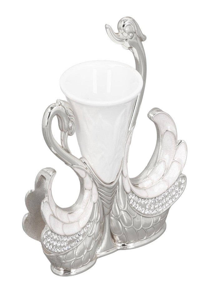 Fockety Coffee Dessert Spoon Fork Set, Swan Base Holder Dinnerware Set with 6 Spoons, Luxury Exquisite Elegant Swan Shape Spoon Holder, Zinc Alloy Decorative Swan Flatware for Coffee - Image 4