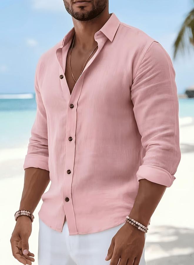 Take Two Pink Plain Shirt - Image 2
