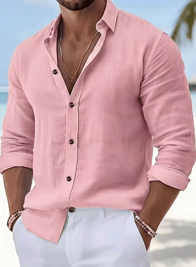 Take Two Pink Plain Shirt - Image 1