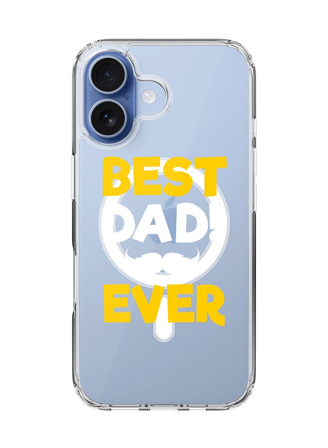 Stylizedd Classic Clear MagSafe Case for iPhone 17 , Hybrid Soft Case Flexible Edges Anti Drop TPU PC Gel Thin Transparent Cover [ Designed for iPhone 17 ] - Best Dad Ever