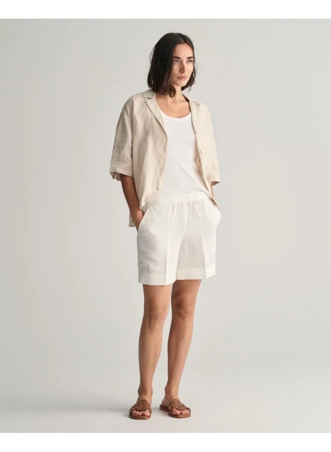 GANT Relaxed Fit Linen Blend Pull-On Shorts