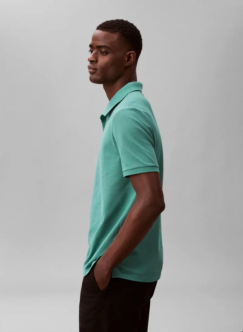 Calvin Klein Jeans  Cotton Piqué Polo Shirt for Men | Best Price UAE