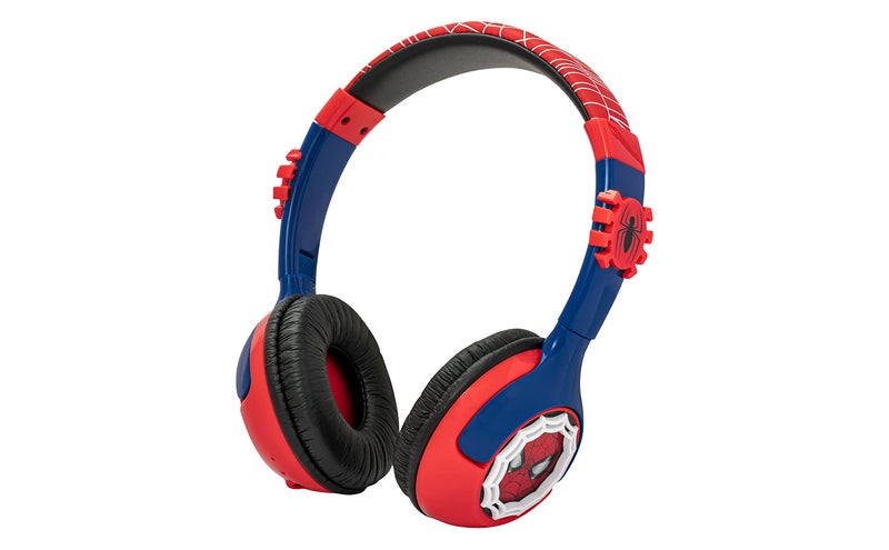 eKids Spiderman Kids Bluetooth Headphones, Wireless Headphones with Microphone Includes Aux Cord, Volume Reduced Kids Foldable Headphones for School, Home, or Travel - Image 1