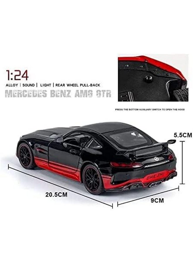 Sky Tech Mercedes Benz Amg Gtr 1:32 Model Car Exclusive Alloy Metal Pull Back Die-Cast Car Diecast Metal Pullback Toy Car With Openable Doors & Light Music Best Gifts Toys Kids【Colors As Per Stock】  - Image 2